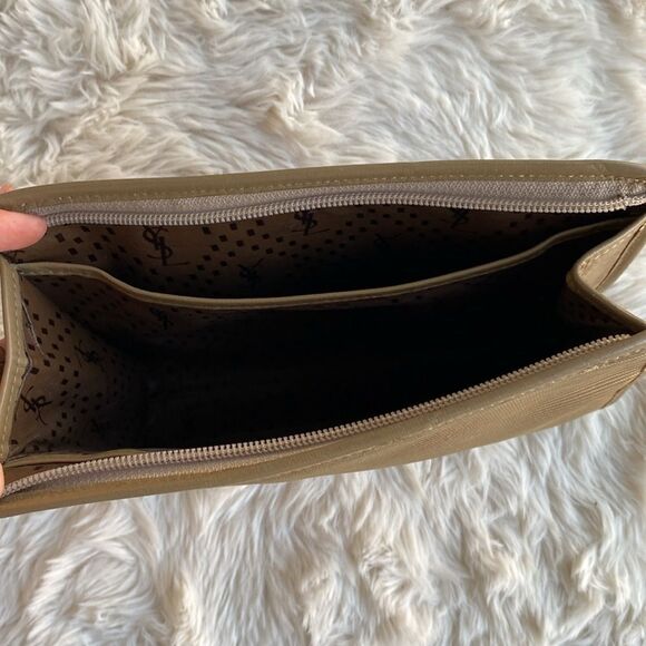 YSL Vintage PVC Leather Clutch Puch Handbag - Picture 9 of 11